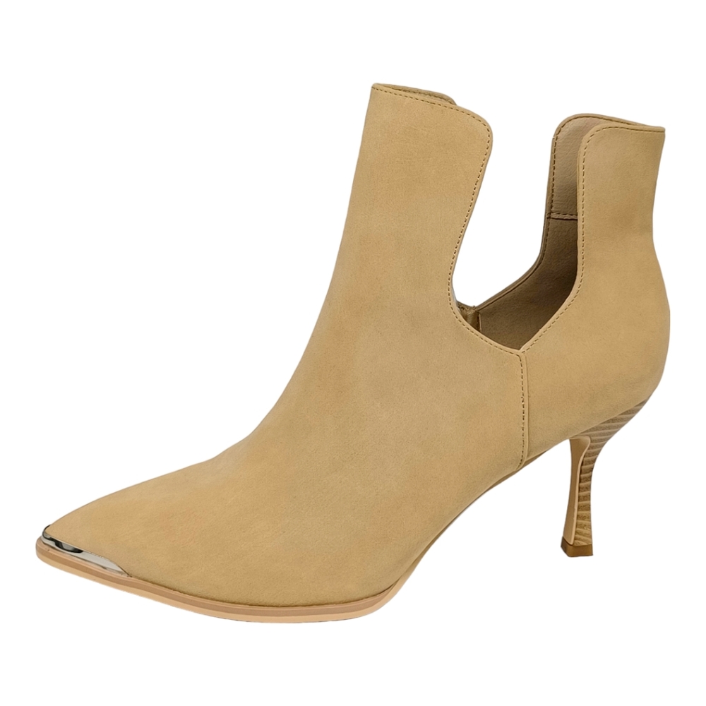 GSW Womens Tan Frendin Cut-Out Pointed Toe Chelsea Heeled Boots Size 11